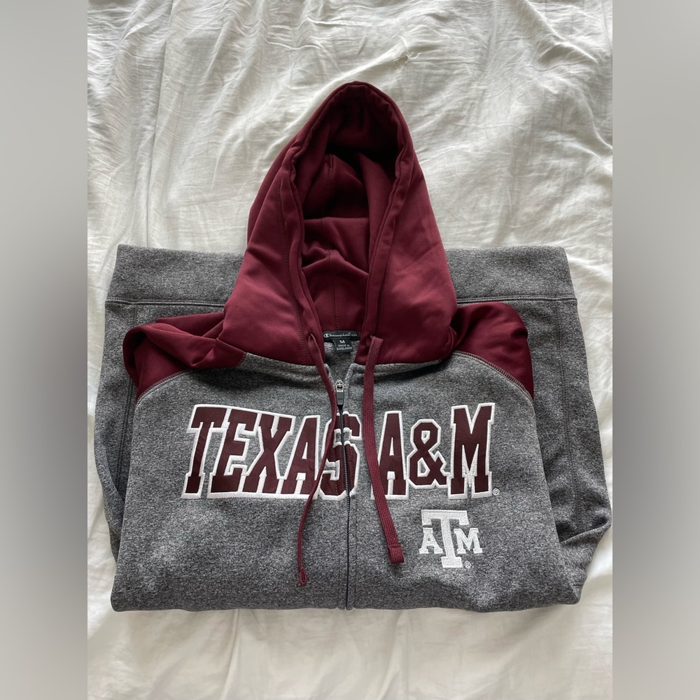 Champion Elite Full Zip Hoodie Texas A&M (Size Medium)